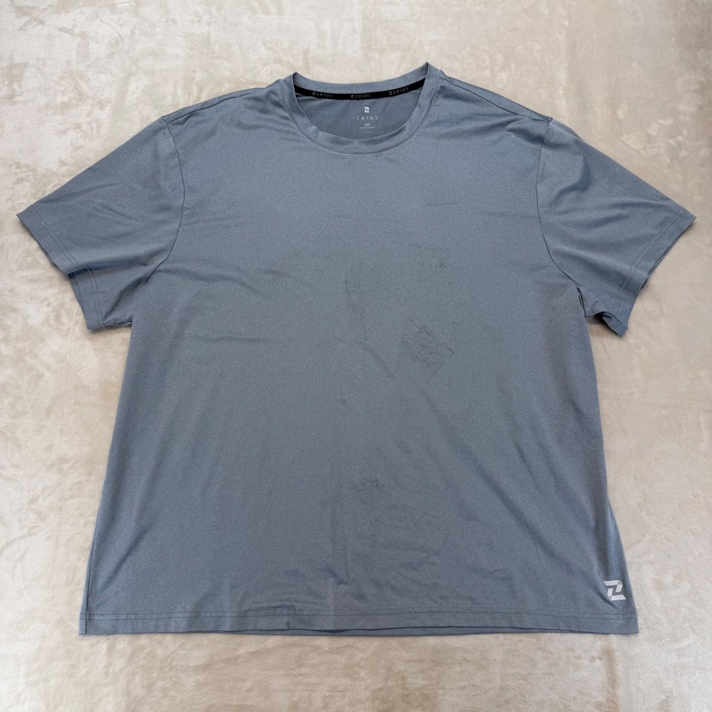 Zelos Performance T-Shirt Mens XXL Gray Good Short Sleeve Stretch Activewear